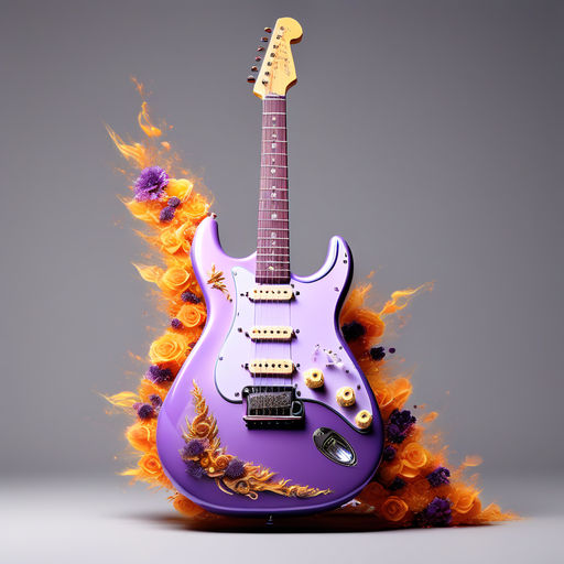 Kategorie hudba, fialov kytara, brian Johnson, ilustran obrzek