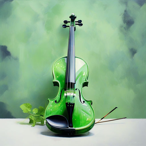Kategorie hudba, zelen housle, shakira, ilustran obrzek
