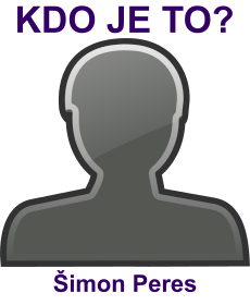kdo to je �imon Peres? 