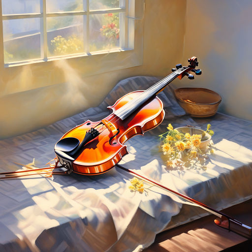 Kategorie hudba, housle na slunci, iva Frhlingov, ilustran obrzek