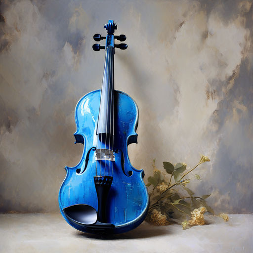 Kategorie hudba, modr housle, bohu Matu, ilustran obrzek