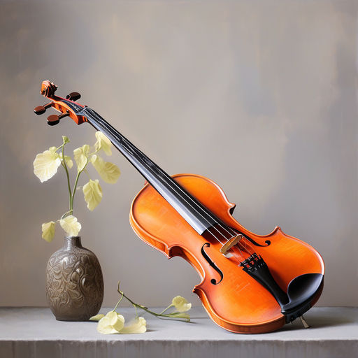 Kategorie hudba, oranov housle, adla Elbel, ilustran obrzek