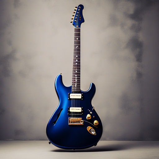 Kategorie hudba, tmav modr kytara, tom Waits, ilustran obrzek