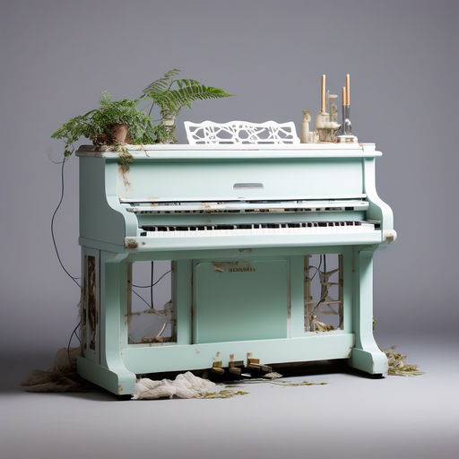 Kategorie hudba, zelinkav piano, robert Plant, ilustran obrzek