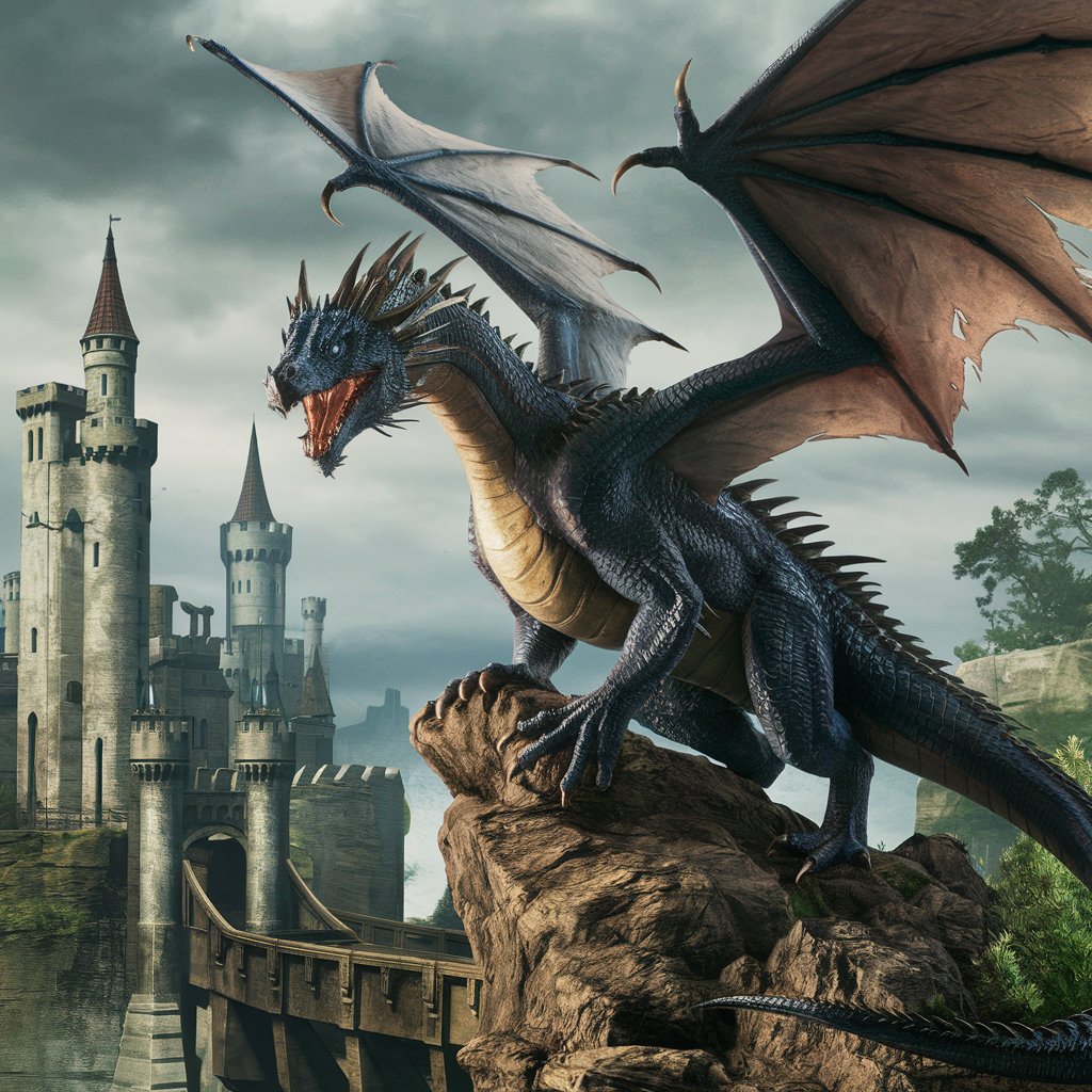 Kategorie literatura, Drak na skále – hrad v pozadí, patricia Briggs, ilustrační obrázek Kategorie literatura, Drak na skále – hrad v pozadí, patricia Briggs, ilustrační obrázek