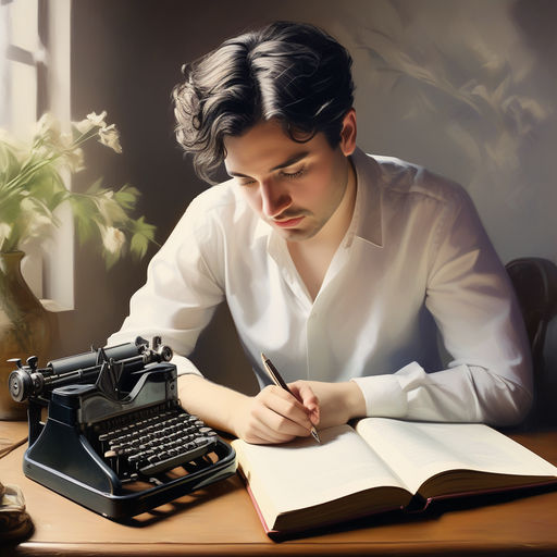 Kategorie literatura, spisovatel psac stroj, walt Whitman, ilustran obrzek