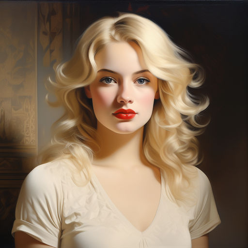 Kategorie modeling, blondna krtk, tana Kuchaov, ilustran obrzek