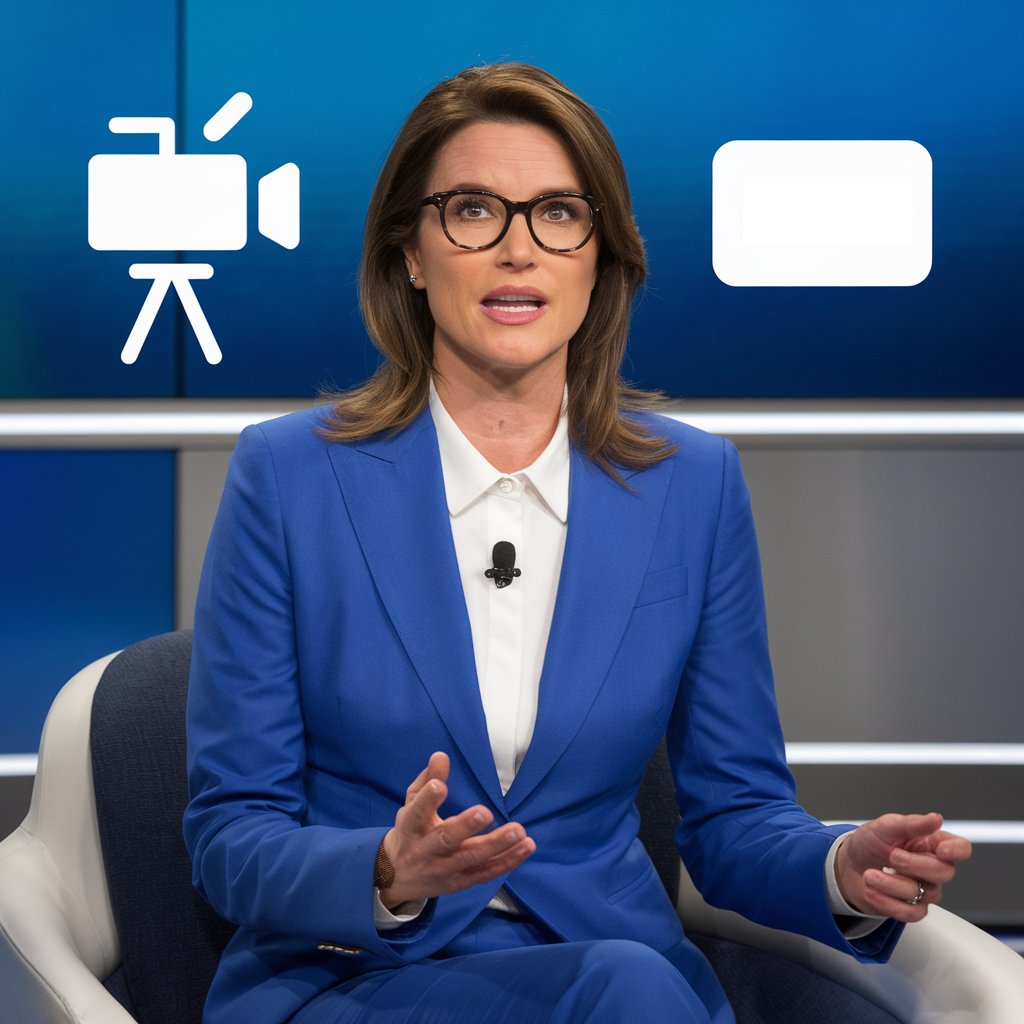 Kategorie novináři, Moderátorka televizní debaty, novináři, ilustrační obrázek Kategorie novináři, Moderátorka televizní debaty, novináři, ilustrační obrázek